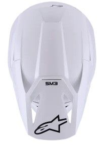 Κράνος μοτοκρός ALPINESTARS SM3 ΛΕΥΚΟ-ΓΥΑΛΙΣΤΕΡΟ