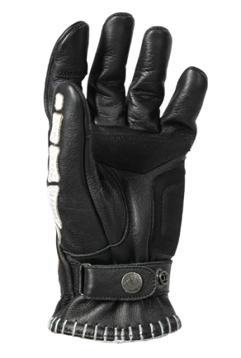 Leather gloves JOHN DOE SKELETOR LEATHER BLACK/WHITE