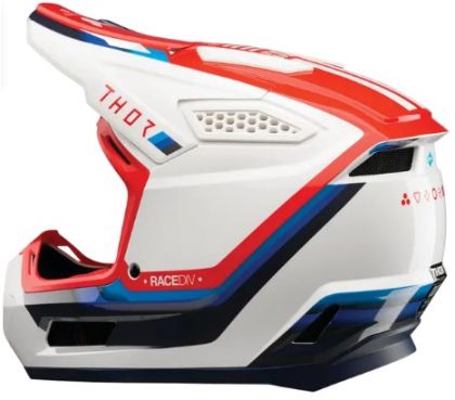 Cască motocross THOR FLEET DEFY WHITE/RD/BLUE
