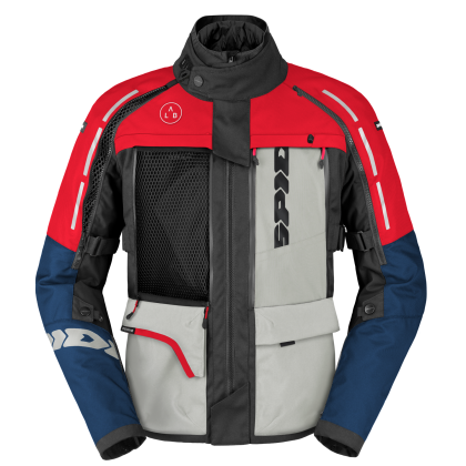 Geacă motocicletă textilă bărbați SPIDI 4 SEASON V3 BLUE/ICE/RED