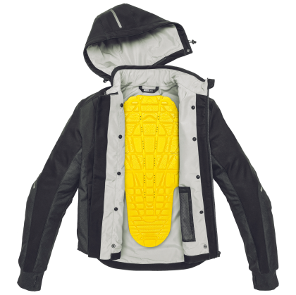 Υφασμάτινο μπουφάν μοτοσικλέτας SPIDI Hoodie Armor H2Out Μαύρο