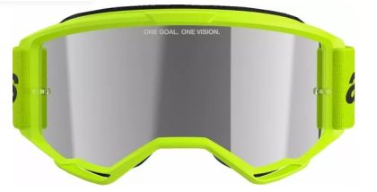 Motocross goggles ALPINESTARS VISION 3 WORDMARK YLW FLUO MIRROR-SIL