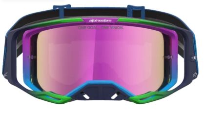 Motocross Goggles ALPINESTARS VISION 8 MAVEN BLITHE BLUE PUR MIRROR-PINK