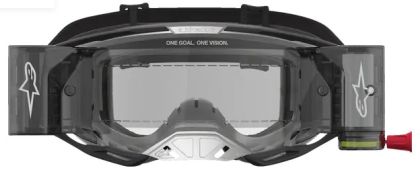 ALPINESTARS VISION 8 AMBER ROLL-OFF BK/SLVR motocross goggles