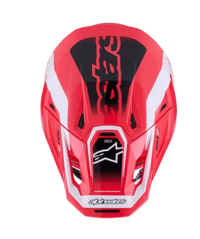 Cască motocross ALPINESTARS SM7 DEED ROȘU/NEGRU/ALB