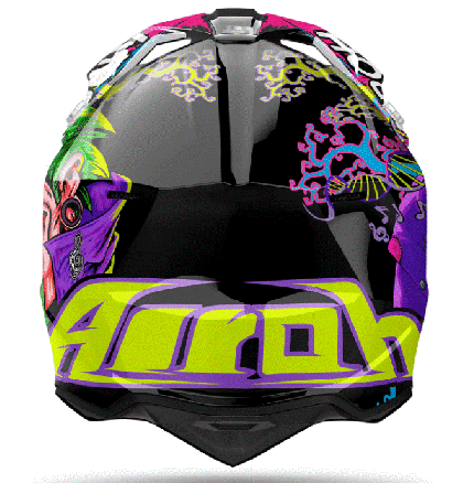 Casca motocross AIROH WRAAAP MUSIC GLOSS