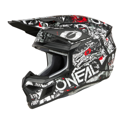 Κράνος Motocross O'NEAL 3SERIES ATTACK ΜΑΥΡΟ/ΛΕΥΚΟ V.25