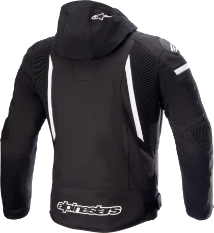 Υφασμάτινο μπουφάν μοτοσικλέτας ALPINESTARS Zaca Αδιάβροχο ΜΑΥΡΟ/ΛΕΥΚΟ