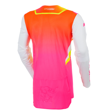 Tricou motocross O'NEAL PRODIGY FIVE SIX V.27 ALB/NEON