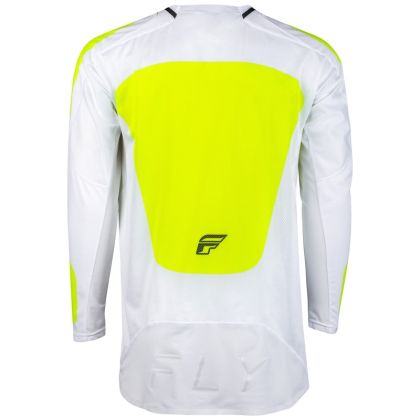 Tricou motocross FLY RACING Evolution DST - Alb/Vizibilitate ridicată