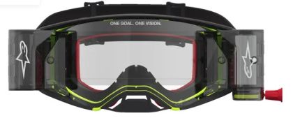 Motocross Goggles ALPINESTARS SUPERTECH FIRMA ROLL OFF BLK YEL FLO CLEAR