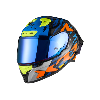Helmet NEXX X.R3R ZIGER ORANGE/BLUE