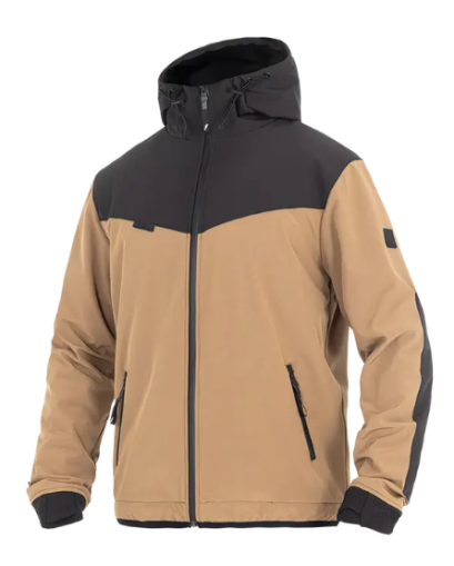 Jachetă textilă JOHN DOE HOOD XTM V3 RIP STOP SOFTSHELL DESERT/NEGRU