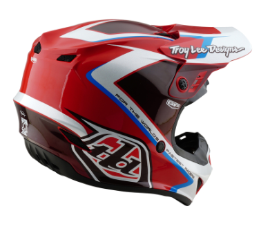 Κράνος Motocross TROY LEE DESIGNS GP Shutter - Κόκκινο/Λευκό