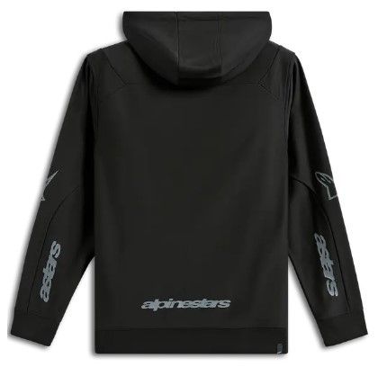 Φούτερ μοτοσικλέτας ALPINESTARS HOODIE ZIP SESSIONS V3 ΜΑΥΡΟ/ΓΚΡΙ