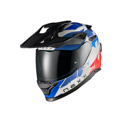 Cască de aventură NEXX Y.TRAVL PRIMAL BLUE RED