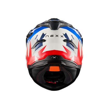 Cască de aventură NEXX Y.TRAVL PRIMAL BLUE RED
