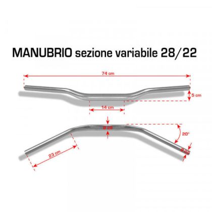 BARRACUDA HANDLEBAR 28/22 GOLD