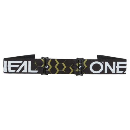 Motocross Goggles O'NEAL B-33 HEXA BLACK/GOLD - SILVER MIRROR
