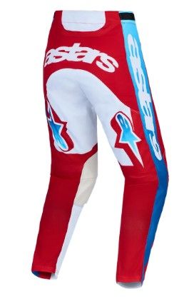 Pantaloni motocross ALPINESTARS RACER HUNT ALB/ROȘU/ALBASTRU