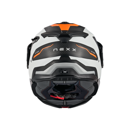 Cască de aventură NEXX X.LIFECOUNTRY TERRA ALB/PORTOCALIU