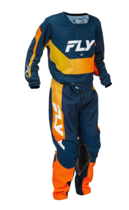 Tricou motocross copii FLY RACING Kinetic Jugend - Bleumarin/Portocaliu