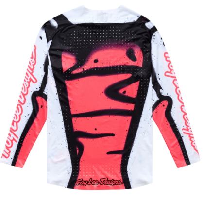 Motocross Jersey TROY LEE DESIGNS SSE Ultra Membrane Jersey - White/Infra Red