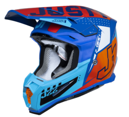 Mотокрос каска Just1 J-22 F Falcon Orange/Blue