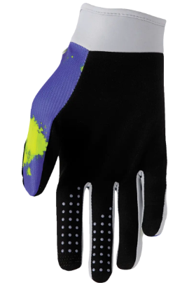 Motocross gloves THOR LAUNCHMODE BLEACH GRAY/ACID