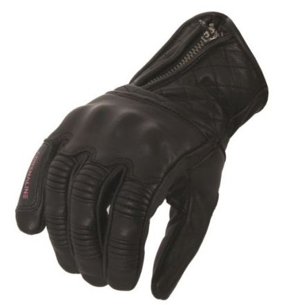 Mănuși din piele pentru femei ADRENALINE ORCHID NEGRU/ROZ