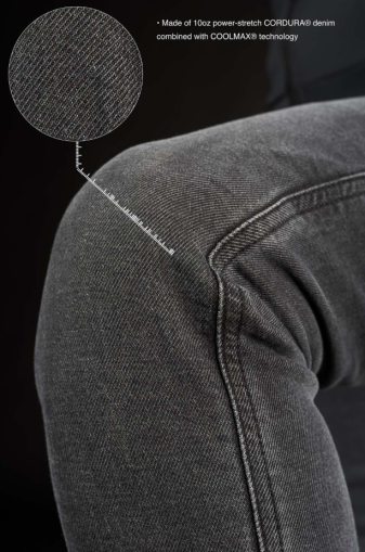 Дамски мото дънки PANDO MOTO Kaya Slim Grey - Slim-Fit Armalith®