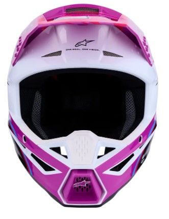 Cască motocross pentru copii ALPINESTARS SM3 FALCON PU/WH/PK