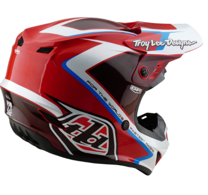 Kids motocross helmet TROY LEE DESIGNS GP Shutter - Red/White