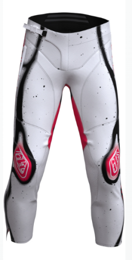 Pantaloni Motocross TROY LEE DESIGNS GP Pro Membrane pentru Copii - Alb/Infra Roșu