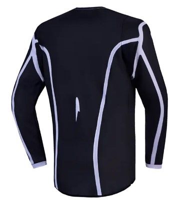 Παιδική φανέλα motocross Alpinestars FLUID APEX V2 ΜΑΥΡΟ/ΑΣΗΜΙ