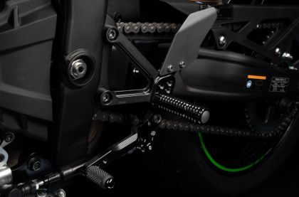 Rear footrests FXR black KAWAS. GILLES FXR-K08-B