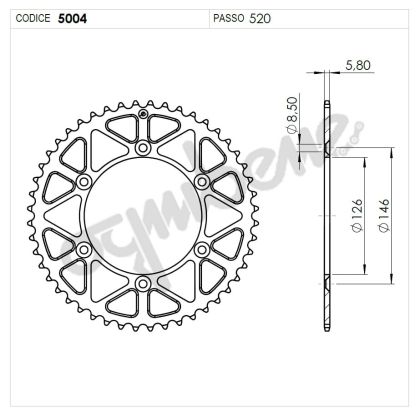Rear Sprocket TROFEO 365004R44