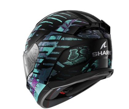 Каска SHARK D-SKWAL 3 REPTAIA BLACK/BLUE/PURPLE