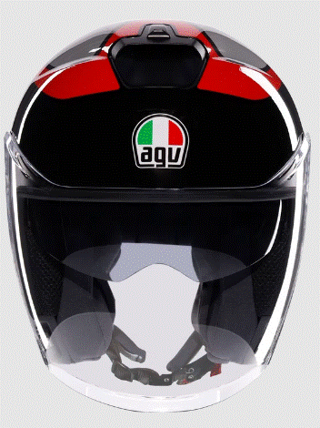 Scooter helmet AGV IRIDES VALENZA MATT GRAY/BLACK/RED