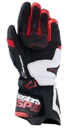 Leather gloves ALPINESTARS SP-9 BLACK/WHITE/RED