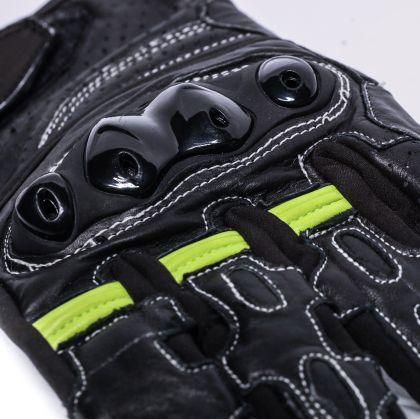 Mănuși din piele BLACK BIKE SPORTSTER NEON