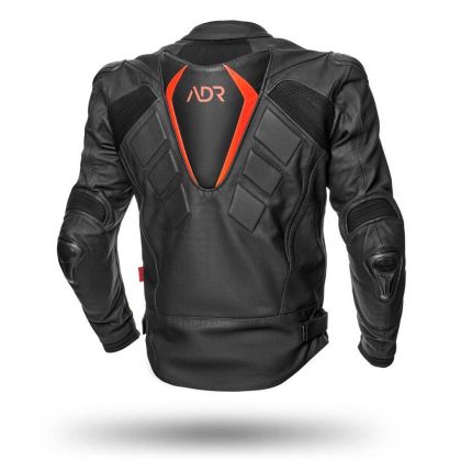Geacă moto din piele ADRENALINE SYMETRIC BLACK