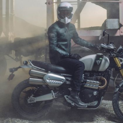 Geacă moto din piele SPIDI CLUBBER GREEN/ICE