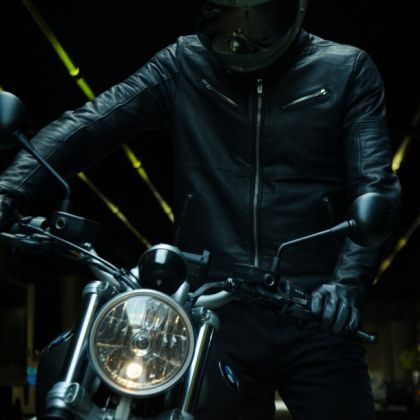 Geaca din piele motociclete SPIDI GARAGE BLACK