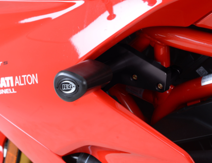 Dopuri de protecție R&G RACING Aero Crash Protectors Negre, Kit fără găurire, Ducati Supersport