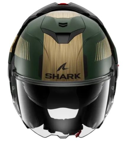 Casca modulara SHARK OXO SIKTER Mat Green Chrome Gold