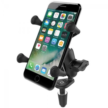 RAM-MOUNTS RAM-B-176-A-UN7 Motorcycle Phone Mount with Motorcycle Fork Base, Size B