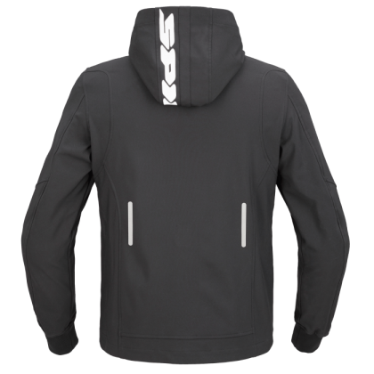 Φούτερ μοτοσικλέτας SPIDI HOODIE ARMOR ΑΝΟΙΧΤΟ ΜΑΥΡΟ
