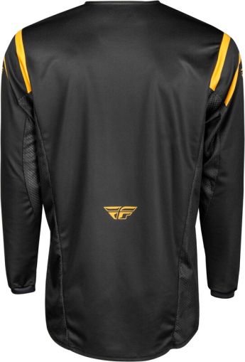 Tricou motocross FLY RACING Kinetic Center- Negru/Auriu 2025