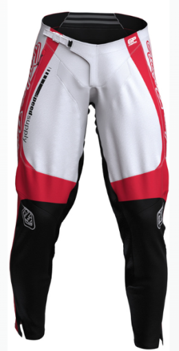 Παντελόνι Motocross TROY LEE DESIGNS GP Pro Frames - Λευκό/Κόκκινο